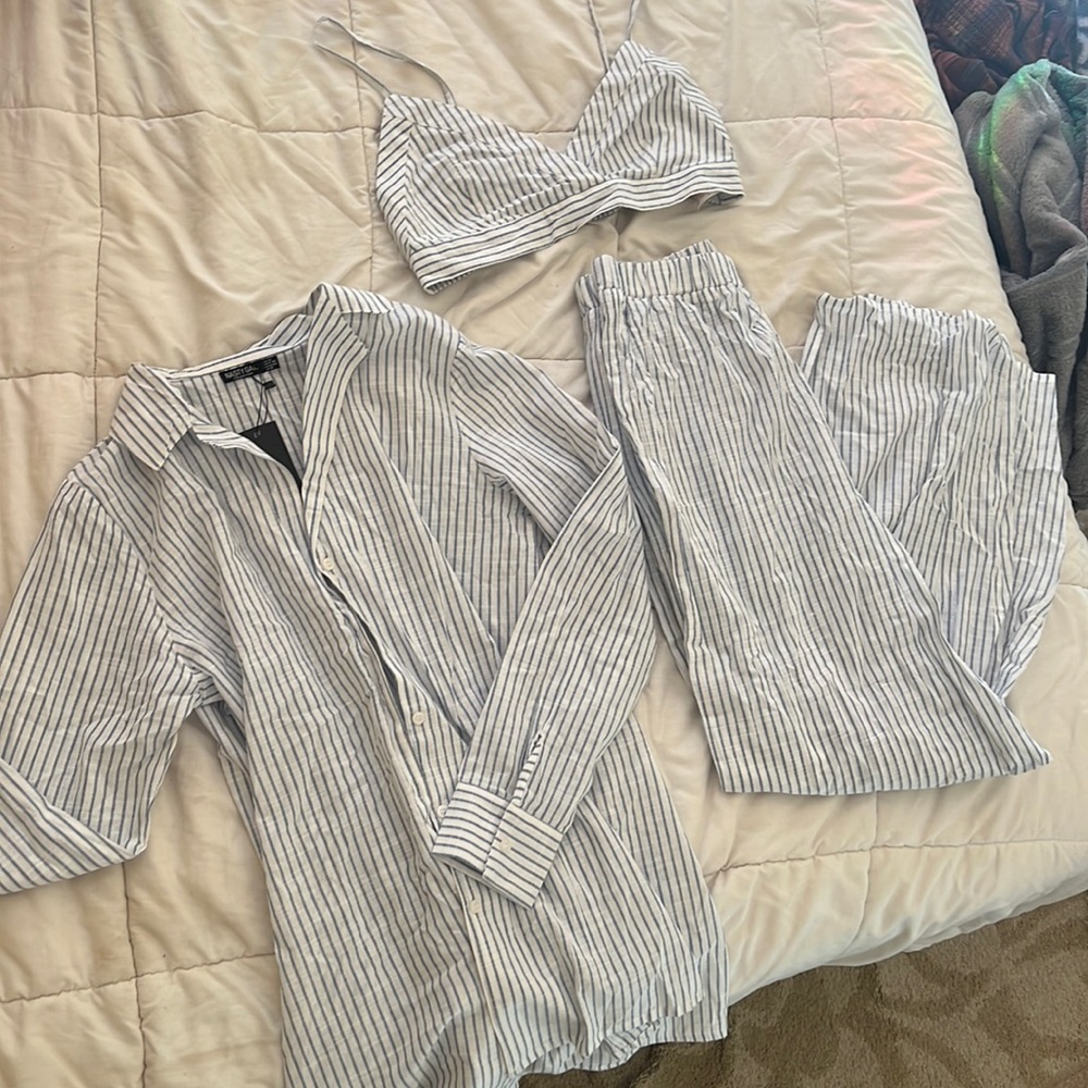 Nasty gal three-piece pajama set
